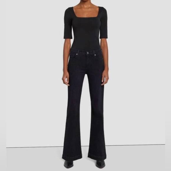 7 For All Mankind Denim - 7 for all mankind Dojo black tailorless Jeans